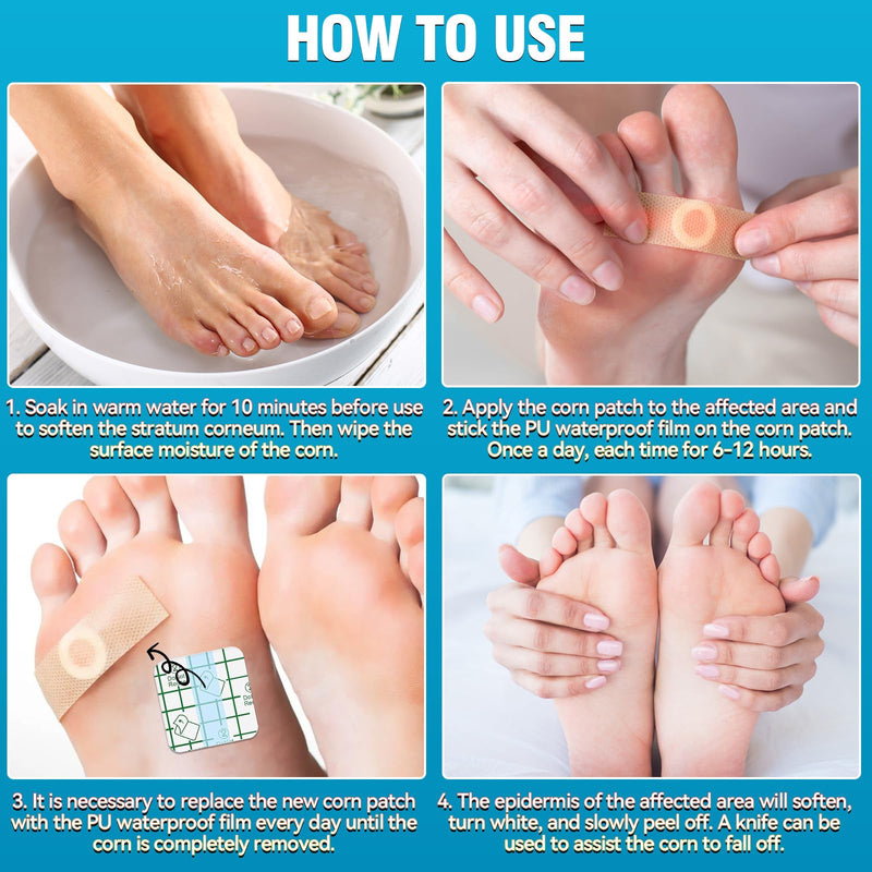 [Australia] - AstraVox 24Pcs Corn Removers for Toes Feet with Adhesive PU Waterproof Membrane, Plantar Corn Remover Bandaid Pads Kit for Hand, Highly Effective, Pain Relief, Easy to Use (Large) Large 