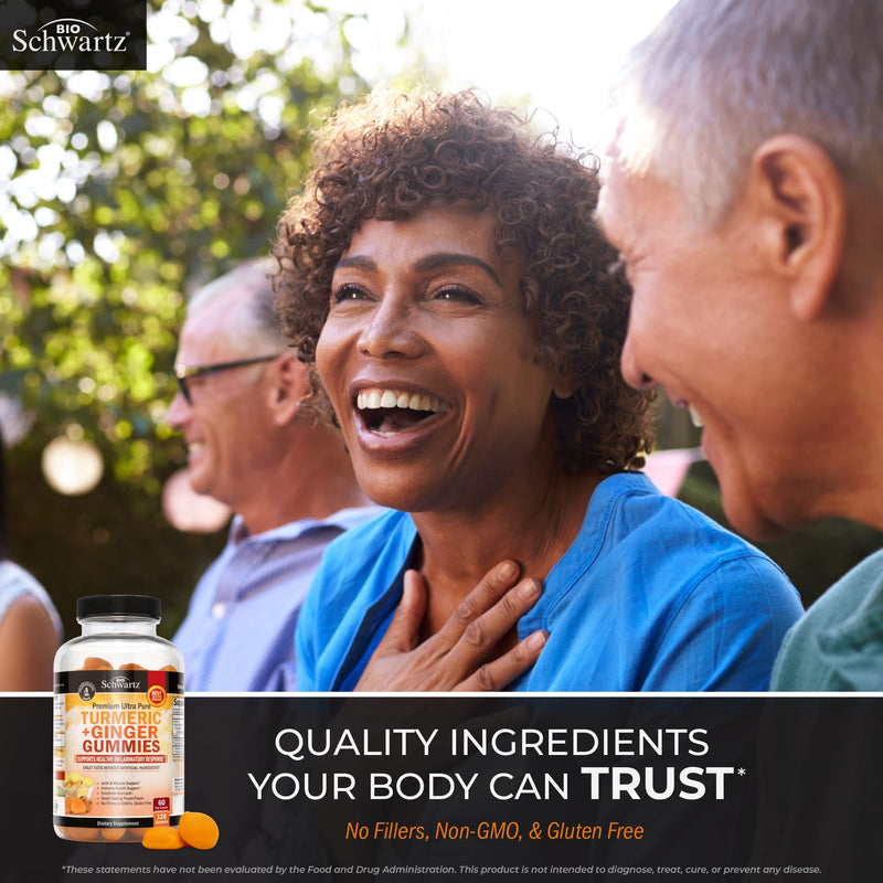 [Australia] - Turmeric Curcumin with Ginger Gummies - Natural Extra Strength Joint Support Supplement, Delicious Peach Flavor Ultra High Absorption Turmeric Supplement Non-GMO, Gluten Free 120 Count Turmeric Ginger Gummies 120 Count (Pack of 1) 