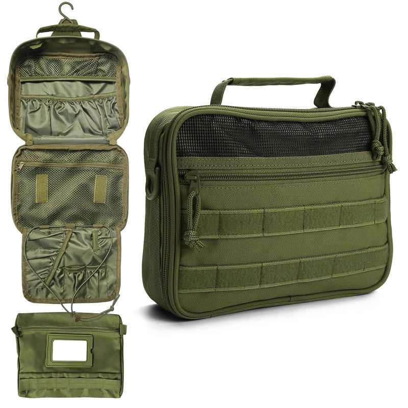 SMONT Combination sale of military green men's toiletry bag and pink women's toiletry bag