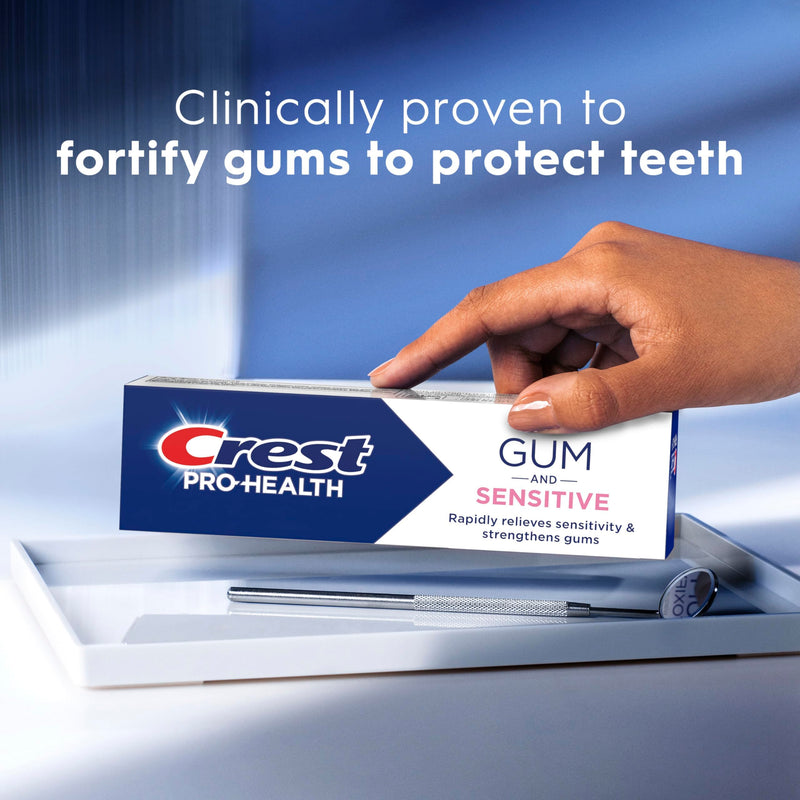 [Australia] - Crest Sensitive and Gum Toothpaste 4.8 oz (3 Pack), Relieves Sensitivity, Strengthens Gums, Anticavity, Clinically Proven, Antibacterial Toothpaste 