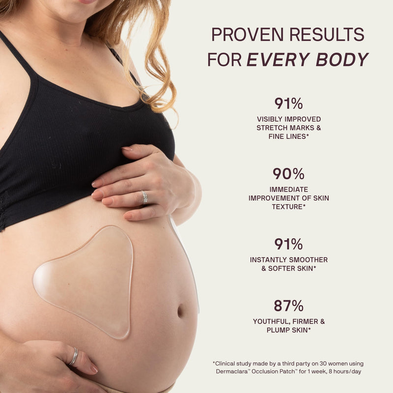 [Australia] - Dermaclara Large Body Patch - Pregnancy Stretch Mark Prevention & Removal, C Section Cover Up Belly Scar Sheet, Maternity Skincare, Mom to Be Silicone Gel Sheet, Reusable up to 30 Times - 1 Patch Body Patch 7" Patch 