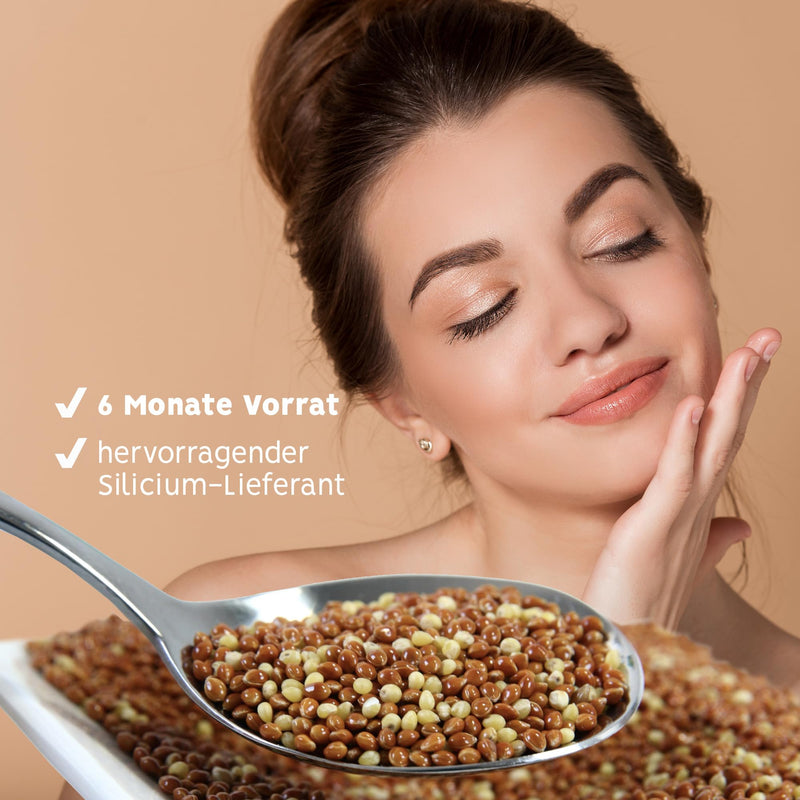 [Australia] - Ayursana Organic Brown Millet Seedlings 300g - Gluten-free millet flour rich in silicon - Organic ground brown millet, ideal for a complete diet - Supplement for skin, hair, nails, joints & bones 