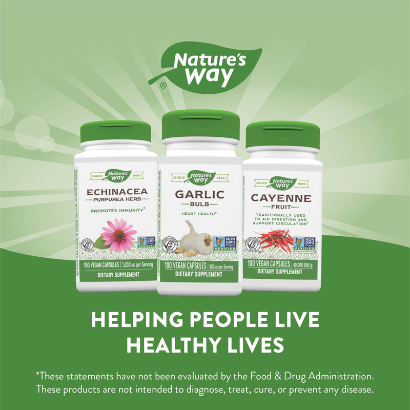 [Australia] - Nature's Way Garlic Bulb, Supports Heart Health*, 100 Vegan Capsules 1 100 Count (Pack of 1) 