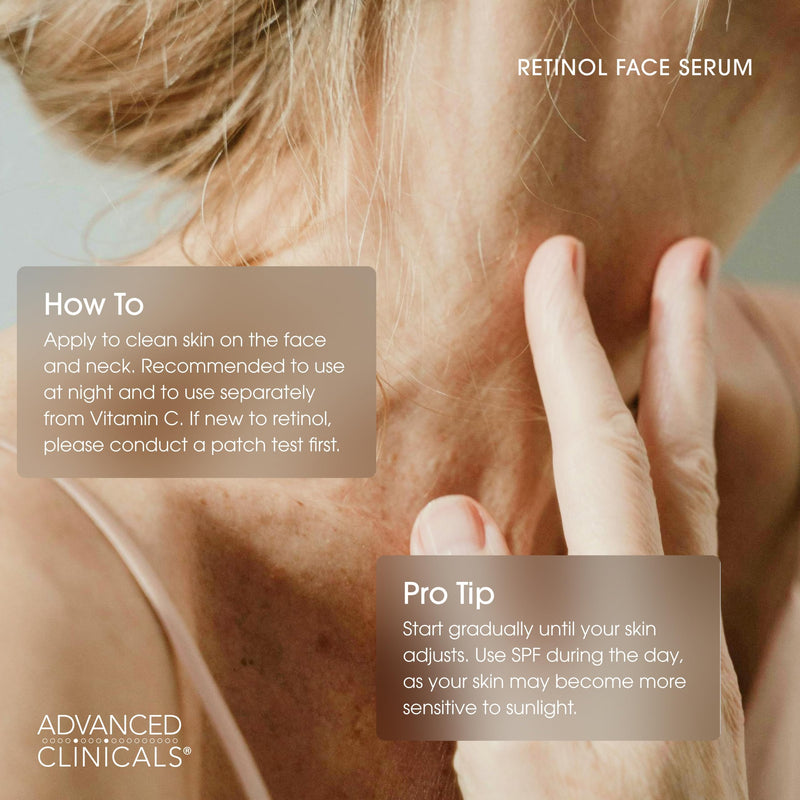Advanced Clinicals Retinol Serum For Face | Visible Anti Aging Retinol Serum Skin Care Face Moisturizer With Vitamin E Helps Improve Look Of Wrinkles, Fine Lines, & Uneven Skin Tone, 2-Pack 1.75 Fl Oz (Pack of 2) Retinol Face Serum