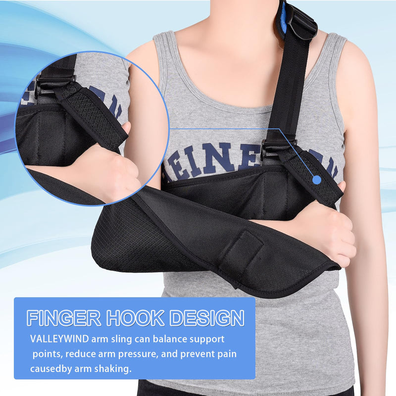 Arm Sling, Shoulder Immobilizer for Arm, Shoulder, Elbow, Wrist Injury, Versatile Arm Support with Foam Neck Pad Fits for Left Right Hand Women Men (S) S