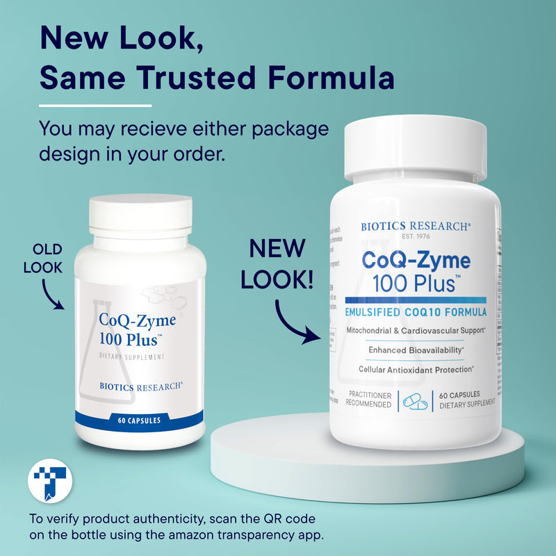 BIOTICS RESEARCH Coq-Zyme 100 Plus CoQ10 100mg, Vitamin B Complex 90 Caps | Emulsified Co Q10, High Absorption, Added B-Complex Vitamins, Heart Health, Healthy Energy Levels