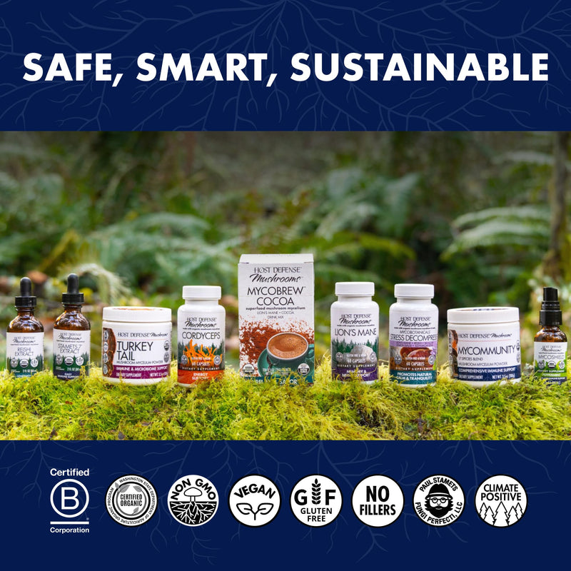 [Australia] - Host Defense Mushrooms Lion's Mane Extract - Lion's Mane Liquid Supplement for Brain Health - Mushroom Support for Focus & Memory Function - Immune & Nervous System Support - 2 fl oz (60 Servings)* 2 Fl Oz (Pack of 1) 