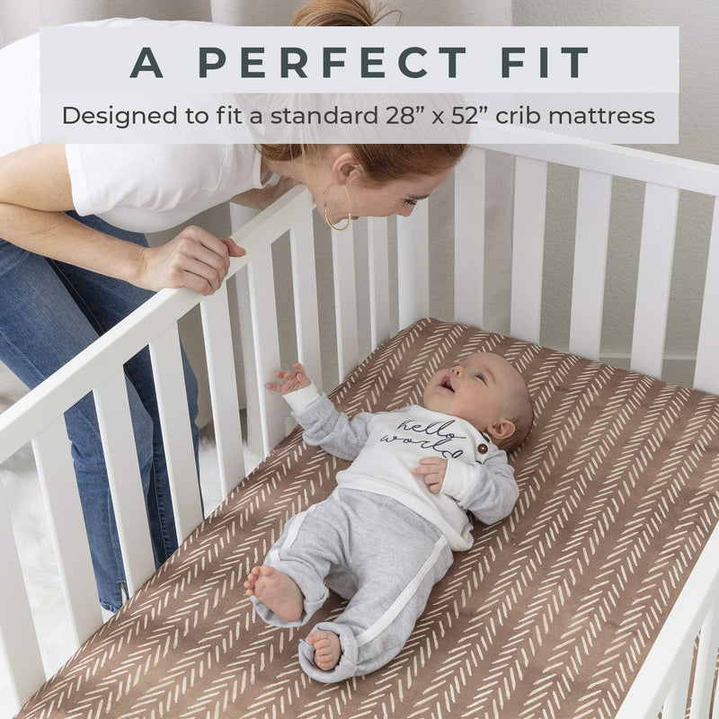 [Australia] - Pobibaby - 2 Pack Premium Fitted Baby Boy Crib Sheets for Standard Crib Mattress - Ultra-Soft Cotton Blend, Safe and Snug, and Stylish Woodland Crib Sheet (Wildlife) 2 Pack - Crib Sheets 