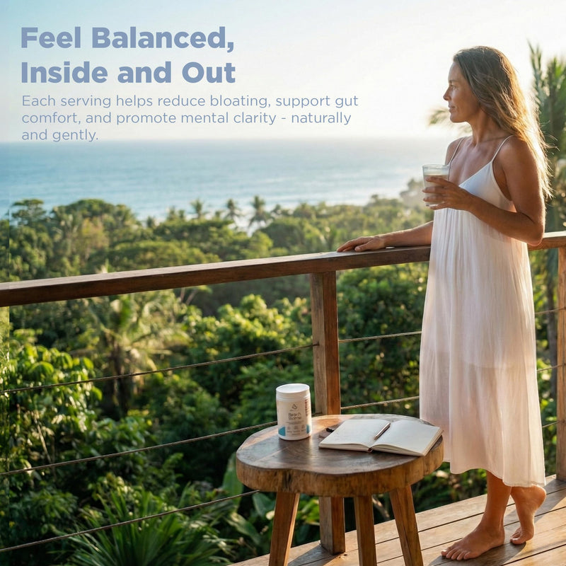 Gut Health & Brain Support Daily Powder – Chocolate - 30 Servings | Brain Support, Digestive Balance, Doctor-Formulated, 10 Clinically Studied Probiotics, Digestive Enzymes, Adaptogens