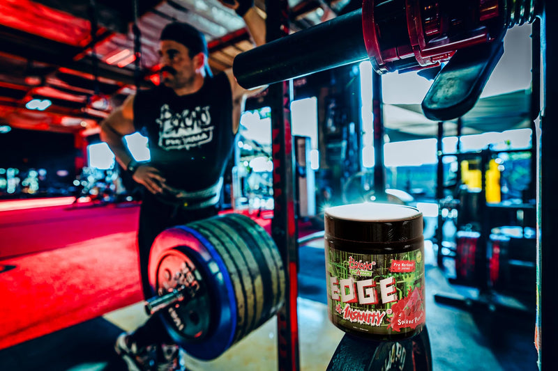 #1 Strongest PWO Psycho Pharma Edge of Insanity - Most Intense Pre Workout Powder for, Focus, Power & Energy. Premium researched Formula and Ingredients - 297.5g (Spike Punch) Spike Punch