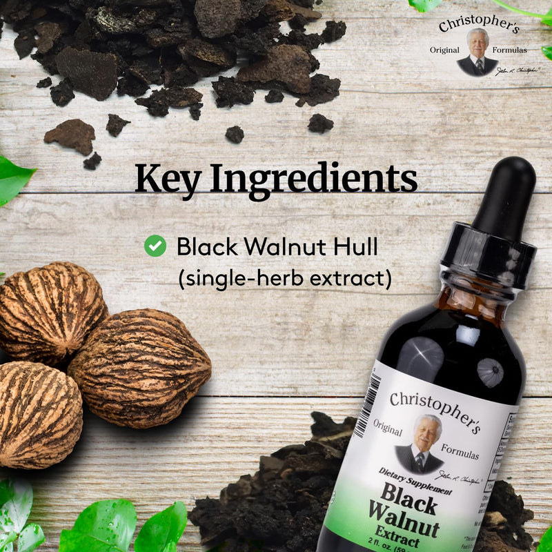 Christopher's Original Formulas Black Walnut Extract, Herbal Liquid Supplement, 2 oz - Pack of 2 2 Fl Oz (Pack of 2)