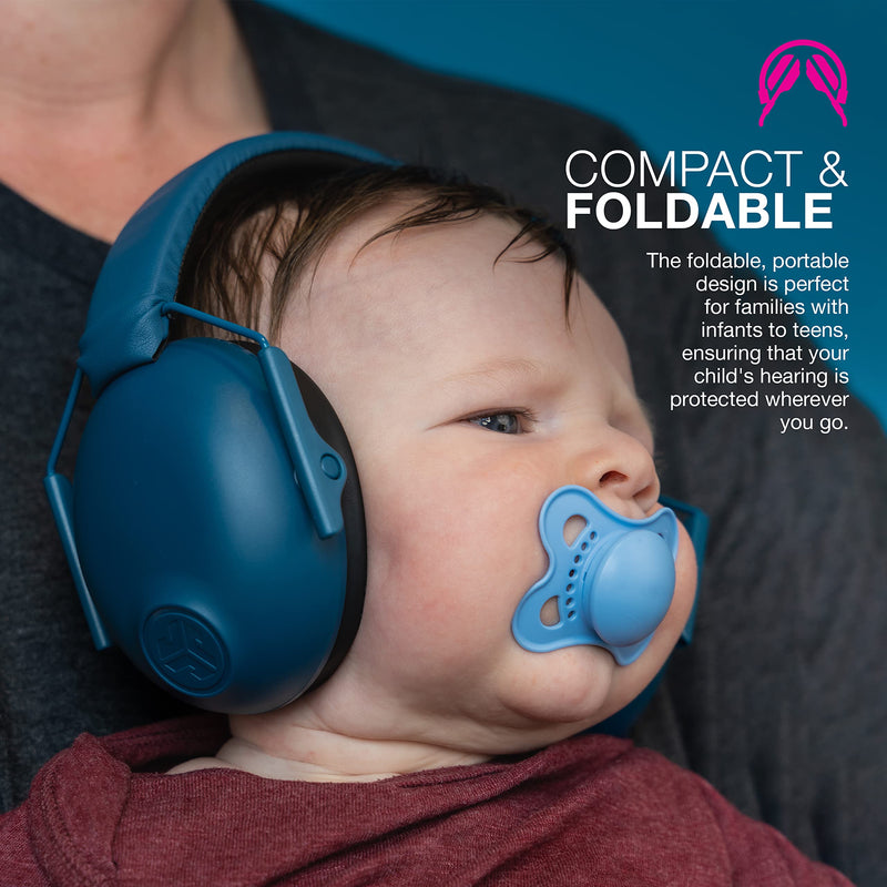 [Australia] - JLab JBuddies Protect Earmuffs, Adjustable Headband for Infants to Teens, Hearing Protection Navy Blue 