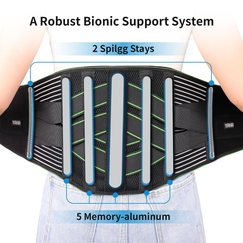 [Australia] - Back Brace for Lower Back Pain Relief for Women/Men with Lumbar Pad, Back Support Belt with 7 Stays for Heavy Lifting, Sedentariness, Breathable Lumbar Support for Herniated Disc, Sciatica - L L(Waist 39"-45") A 