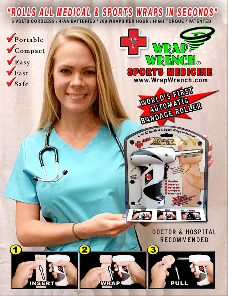 Wrap Wrench-A Professional Sports & Medical Wrap and Bandage Roller