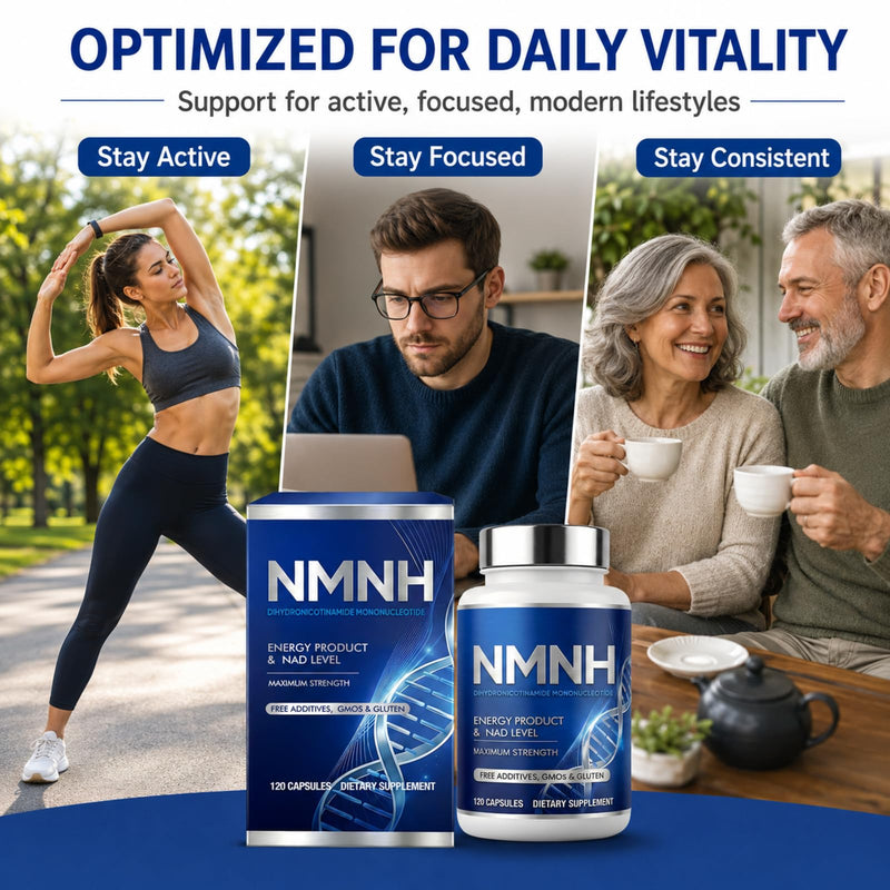 NMNH Supplement, 120 Capsules, 1000mg Ultra Strength NMNH for Cellular Energy Support and Healthy Aging, Non GMO Gluten Free, 2 Month Supply