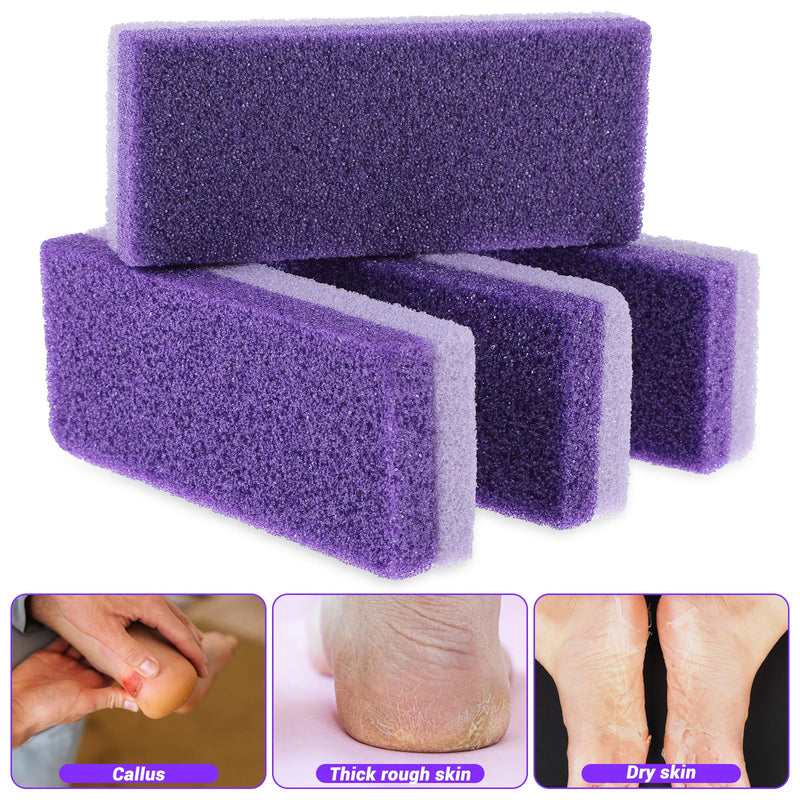 [Australia] - JJUNW Pack of 5 Pumice Stone for Foot Care, Double-Sided Pumice Stone Foot Care Callus Remover and Scrubber for Hard Skin on Feet and Body, Exfoliating and Smoothing the Skin (Purple) Purple 