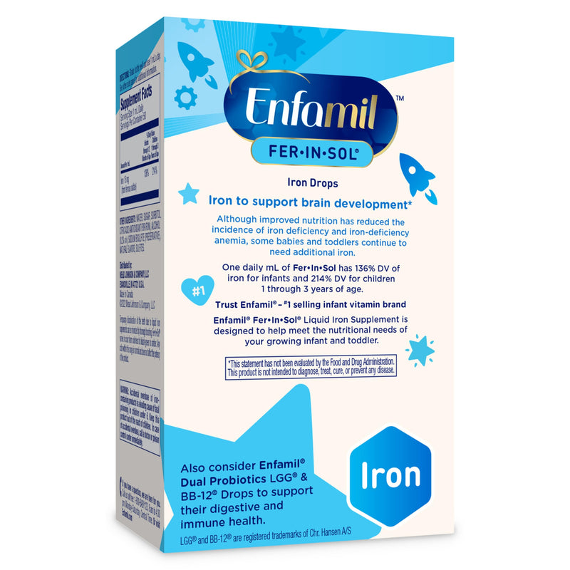 [Australia] - Enfamil Fer-In-Sol Iron Supplement Drops for Infants & Toddlers, Supports Brain Development, 50 mL Dropper Bottle 1.69 Fl Oz (Pack of 1) 