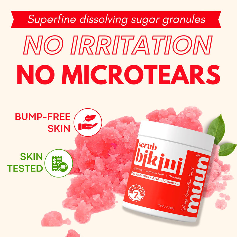 [Australia] - Bikini Area Exfoliator, 2% Kojic Acid Vitamin C & 7% AHA/BHA Even Skin Tone & Ingrown Hair for Rectum Intimate Butt Underarm Pack 1 