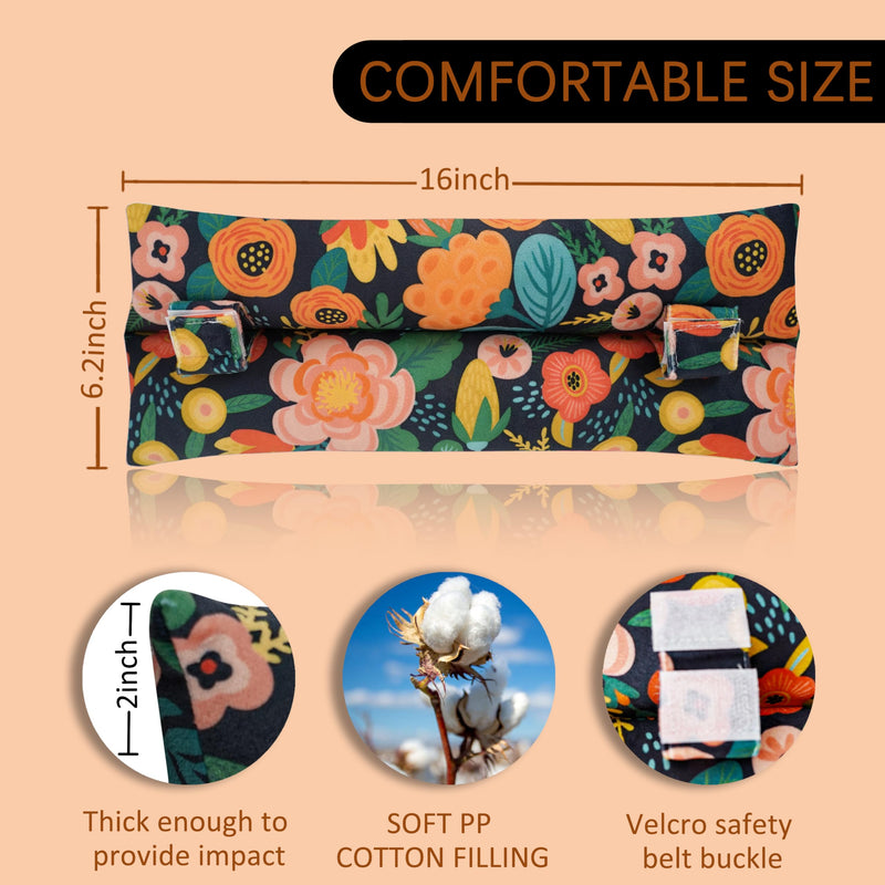 [Australia] - Mastectomy Pillow, Post Heart Surgery Seatbelt Pillow Csection Pillow Port Pillows for Chemo Patients Seatbelt Hysterectomy Pillow for Car, Pacemaker Protector Breast Cancer Seat Belt Gifts for Women Black Orange 