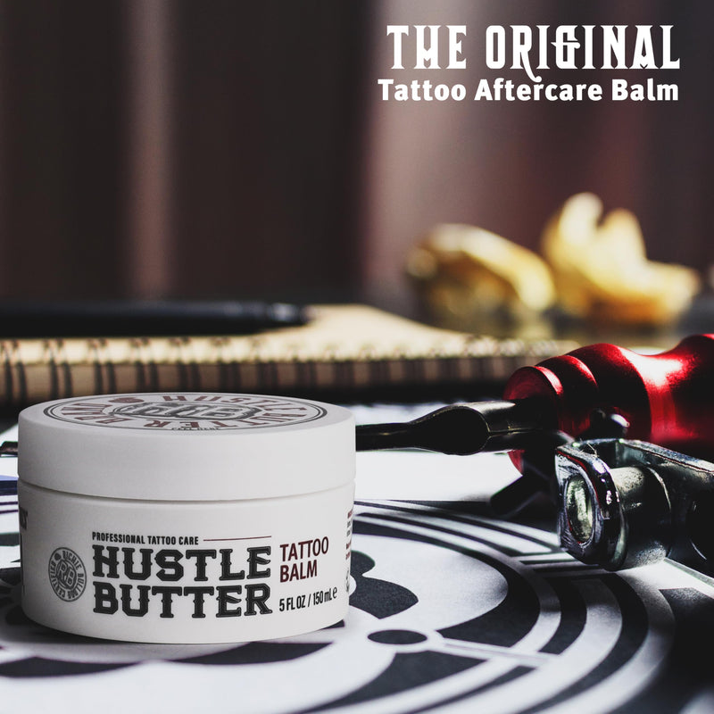 [Australia] - Hustle Butter Tattoo Aftercare 5oz Tattoo Balm, Heals + Protects New Tattoos and Rejuvenates Older Tattoos - 100% Vegan Cream No-Petroleum Tropical 5 Ounce (Pack of 1) 