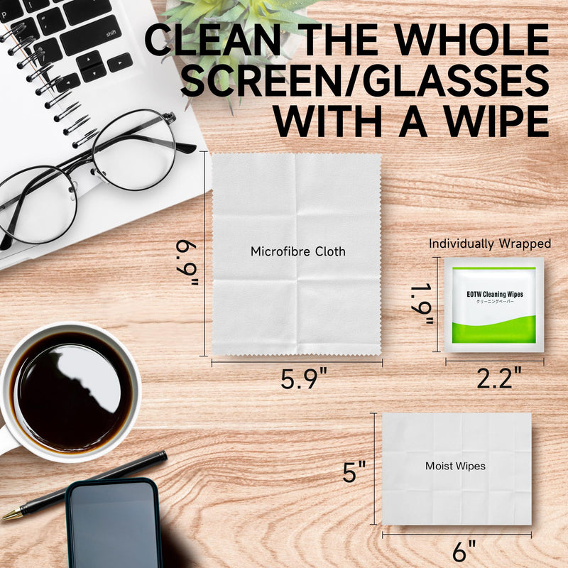 [Australia] - EOTW Computer Screen Wipes Individually Wrapped Pre-moistened Electronic Monitor Cleaner Cleaning for iPhone iPad Tablet PC Keyboard Laptop, Pack of 120 1 Count (Pack of 120) 