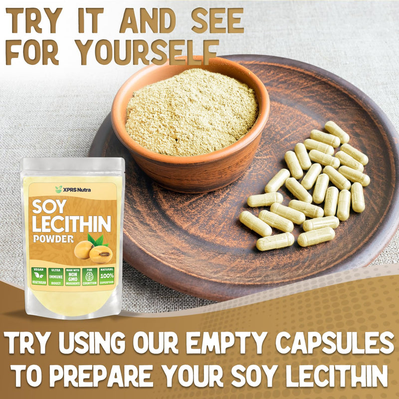 [Australia] - XPRS Nutra Soy Lecithin Powder Food Grade Fat Emulsifier - Suitable for Cooking, Baking and More - Vegan Friendly Soy Lecithin Powder Cooking Aid (8 Ounce) 