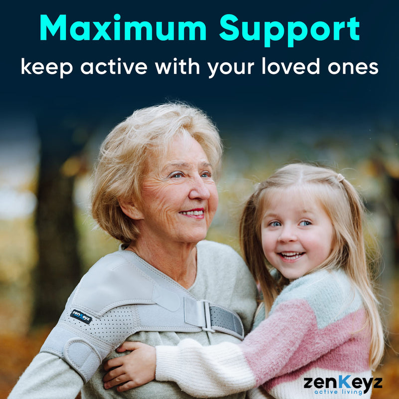 [Australia] - ZENKEYZ Shoulder Brace for Men & Women, Size rage XS-3XL, Torn Rotator Cuff, Tendonitis, Dislocation, Pain, Neoprene Shoulder Compression Sleeve Wrap (Copper Compression, L/XL) Copper Infused Black 