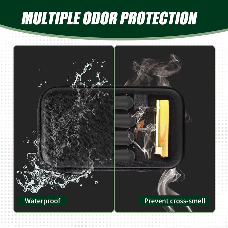 [Australia] - Smell Proof Bag, Smell Proof Stash Bag with 4 KS Tubes Odor Proof Bag, Smell Proof Bags For Travel, Smell Proof Bag Fit in Pocket and Gift for Men/Women (Black) Black 