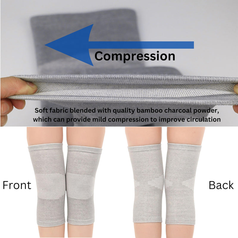 [Australia] - Wonder Care 2-Pack Bamboo Knee Compression Sleeve for Men and Women, Compression Knee Sleeve for Running, Volleyball, Gym Weightlifting Made from Bamboo Yarn, Perfect Knee Brace for Knee Pain and Enhanced Comfort - 1 Pair XX-Large Grey 