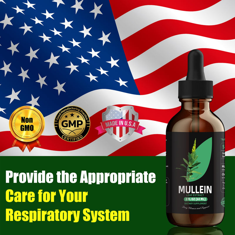 [Australia] - BetterLungs Mullein Leaf Extract - Support Lung Cleanse & Respiratory Function for Healthy Breathing - Natural Supplement, Tincture Drops | Non-GMO, Vegetarian | 1 Month Supply sweet 
