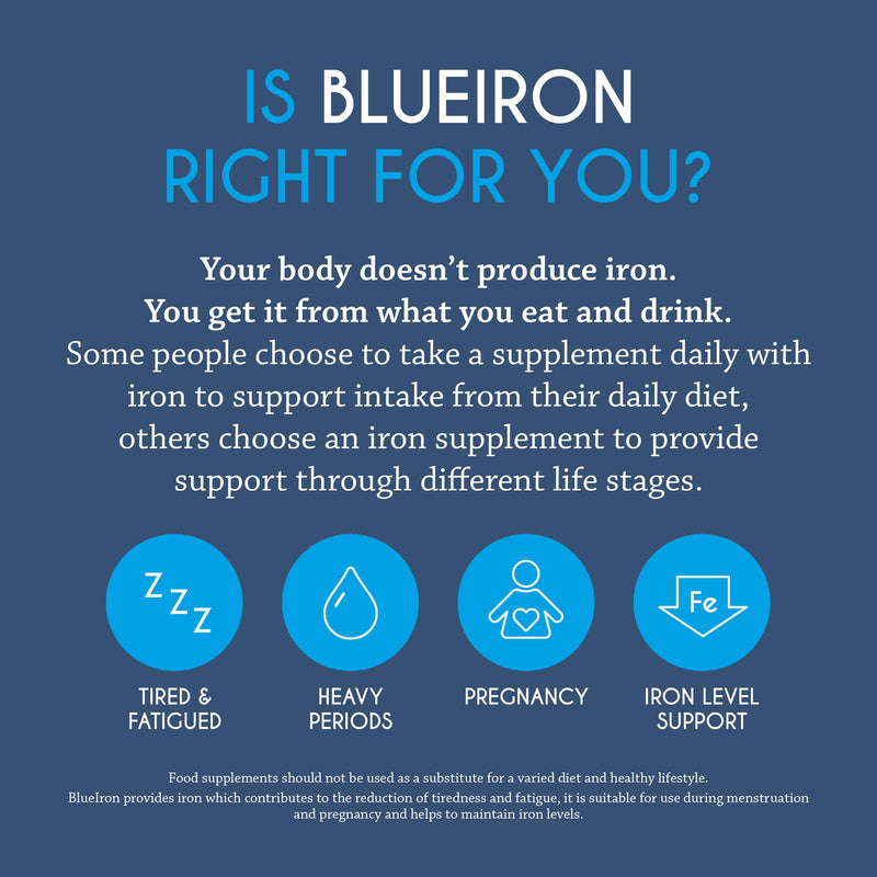 Blueiron High Strength Drops 50ml - Iron Supplement with Nordic Blueberries +Vitamin C - Suitable for Vegans - Easily Absorbed and Gentle on The Stomach