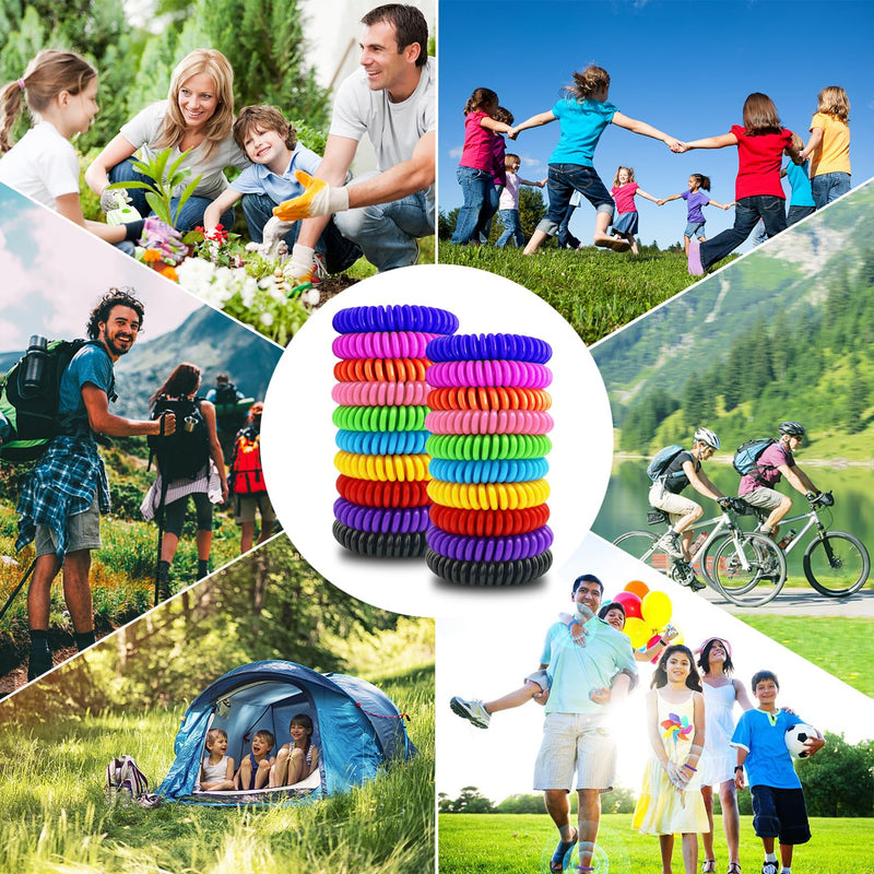 [Australia] - 40 Pack Mosquito Repellent Bracelets, Individually Wrapped DEET-Free Insect & Bug Repellent Wrist Bands for Kids & Adults Outdoor Camping Fishing Traveling 