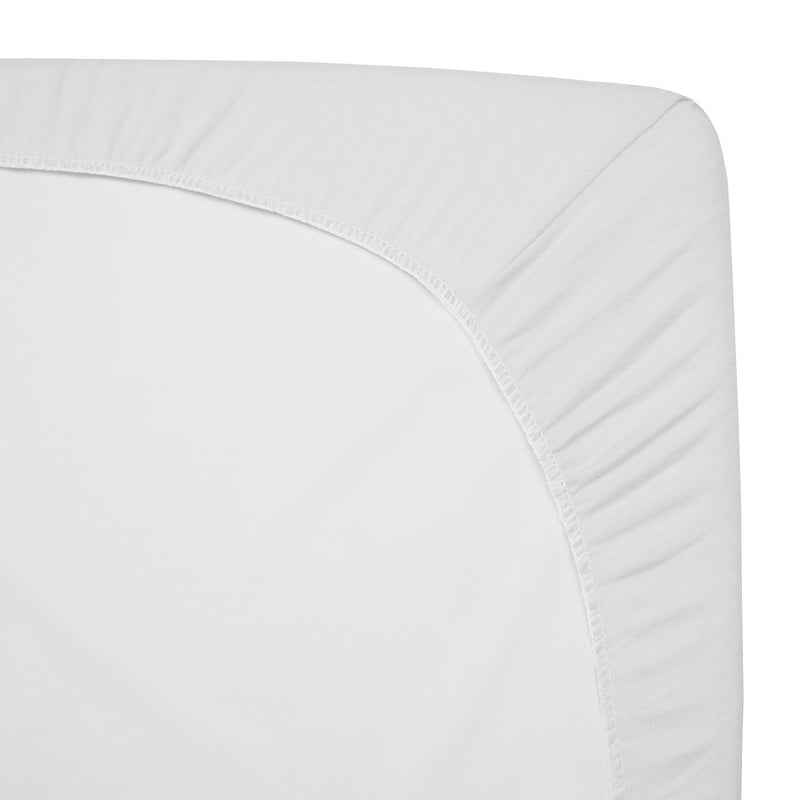 [Australia] - American Baby Company 2 Pack Fitted Crib Sheets 28" x 52", Soft Breathable Neutral 100% Cotton Jersey Sheet, White, for Boys and Girls, Fits Crib and Toddler Bed mattresses 