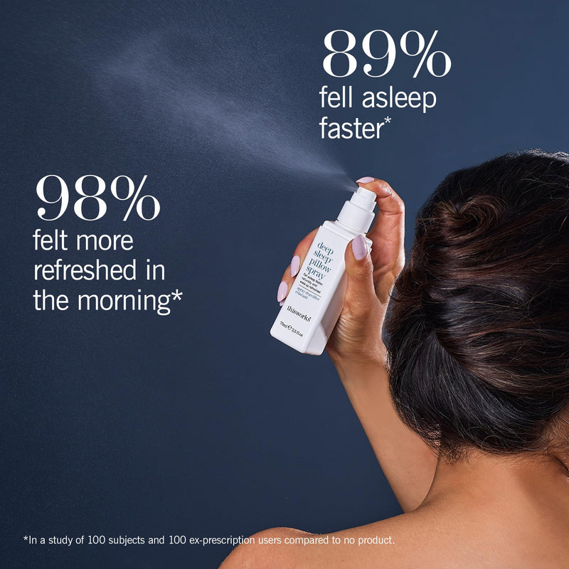 This Works Deep Sleep Pillow Spray 2.5 fl oz - Aromatherapy Sleep Mist | Natural pillow mist with Lavender, Camomile & Vetivert essential oils for calmer, more restful nights 2.5 Fl Oz (Pack of 1)