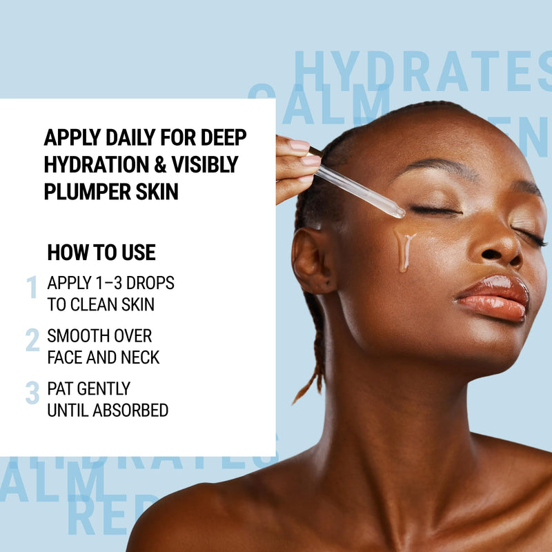 Rejuvenating Niacinamide and Hyaluronic Acid Serum for Face, Hyaluronic Acid Moisturizer and Body Serum, Infused with Pro-Vitamin B5, Aloe and Rose Water