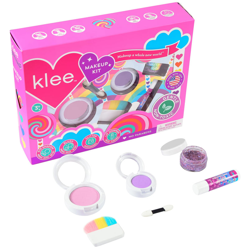 [Australia] - Klee Naturals Makeup Kit with Eye Shadow, Blush, Glitter Gel and Lip Shimmer. Kid-Friendly and Non-Toxic. Made in USA. (Whirl With It) Whirl With It 