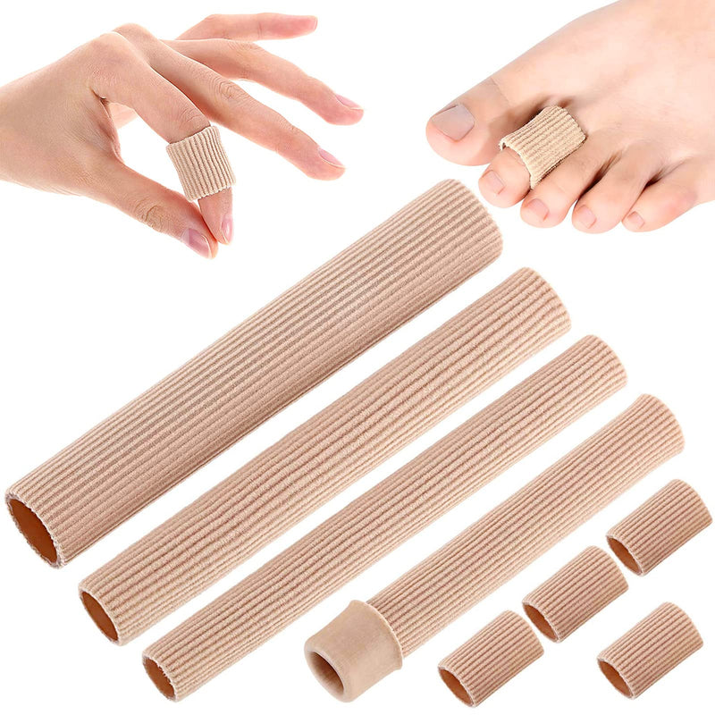 [Australia] - SHOWHEEL toe protection, 4 pieces tubular bandage, silicone toe protection, toe caps toe separator, toe protection separator, tubular bandage pressure protection, for padding the toe cover, corns, calluses 4 pieces 