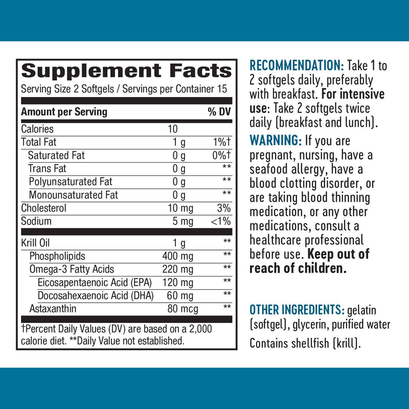 [Australia] - Nature's Way Krill Oil, Heart Health and Joint Support*, 30 Softgels Unflavored 30 Count (Pack of 1) 