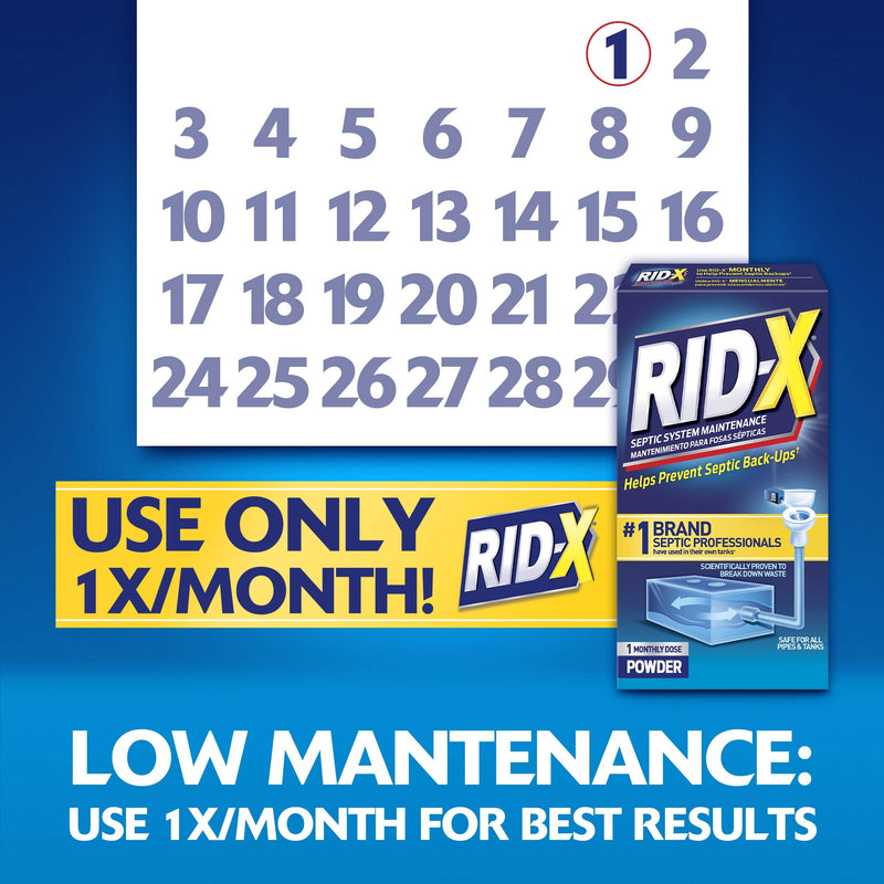 [Australia] - RID-X Septic Treatment, Septic Tank Treatment, 1 Month Supply Of Powder, 9.8 oz 9.8 Ounce (Pack of 1) 