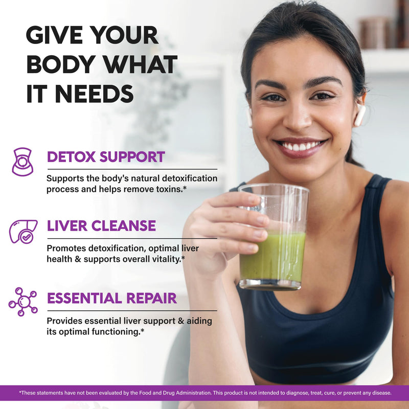 [Australia] - Liver Cleanse Detox & Repair - Milk Thistle | Dandelion | Artichoke | TUDCA | Glutathione & NAC - Effective Liver Health Supplement | 80% Silymarin - Laboratory Tested, Vegan - Made in USA 60 Capsules 60 Count (Pack of 1) 