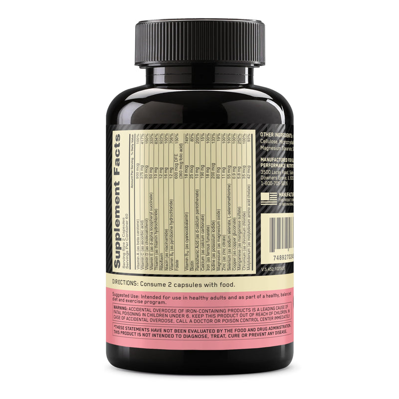 Optimum Nutrition Opti-Women Daily Multivitamin for Women, Immune Support Supplement with Iron, 60 Day Supply, 120 Count, (Packaging May Vary) | Multivitamin for Active Women, 22 Vitamins & Minerals, Calcium, Iron, Folate, Vegetarian Vcaps, Easy-to-Swa...