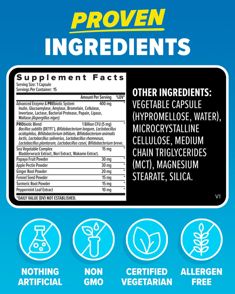 [Australia] - Dude Wipes & Zenwise #2 Bundle - 48 Flushable Wipes and 15 Digestive Enzymes with Probiotics and Prebiotics for Digestive & Gut Health 2 Count (Pack of 1) 