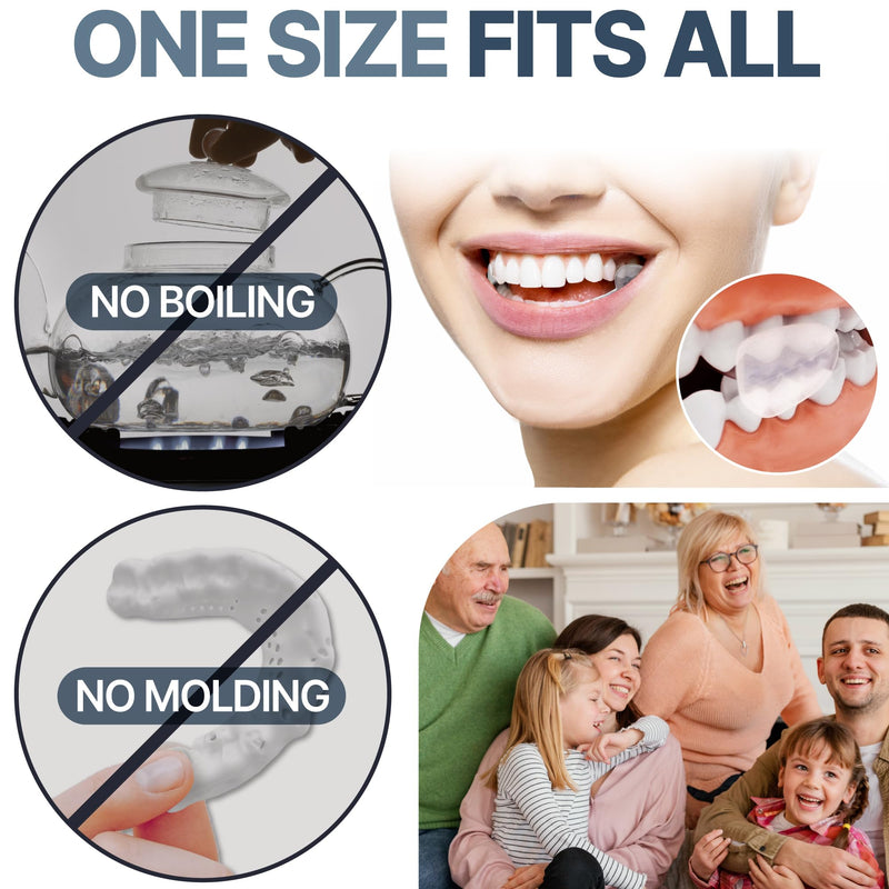 [Australia] - Mouth Guard for Grinding and Clenching Teeth at Night, Sleep Night Guard, Grinding Protection, Clenching Protection, Teeth Bruxism Mouth Piece with Travel Hygiene Case (2set) (1set) 1set 