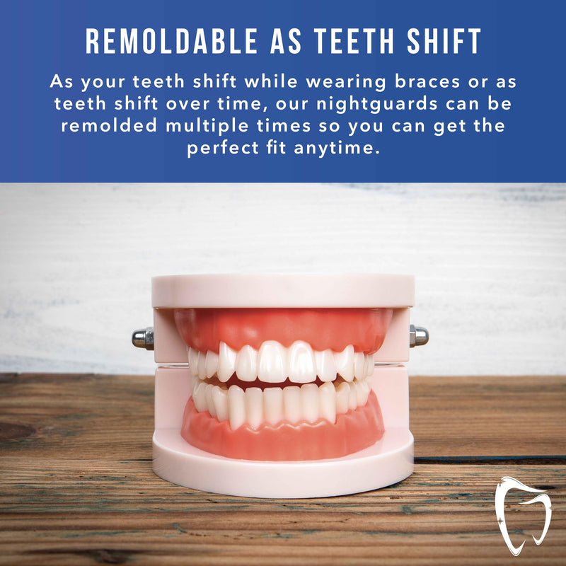 Professional Mouth Guard - 2 Pack Night Guard for Teeth Grinding & Clenching Relief, Protects Teeth at Night, Ideal for Comfort & Protection (Aqua) Aqua