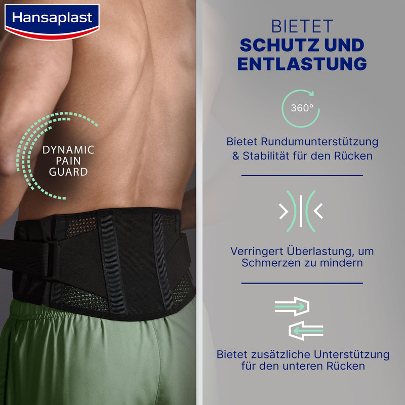 [Australia] - Hansaplast Protective back bandage, supportive bandage with individual compression level, back bandage reduces pain, one size - adjustable 