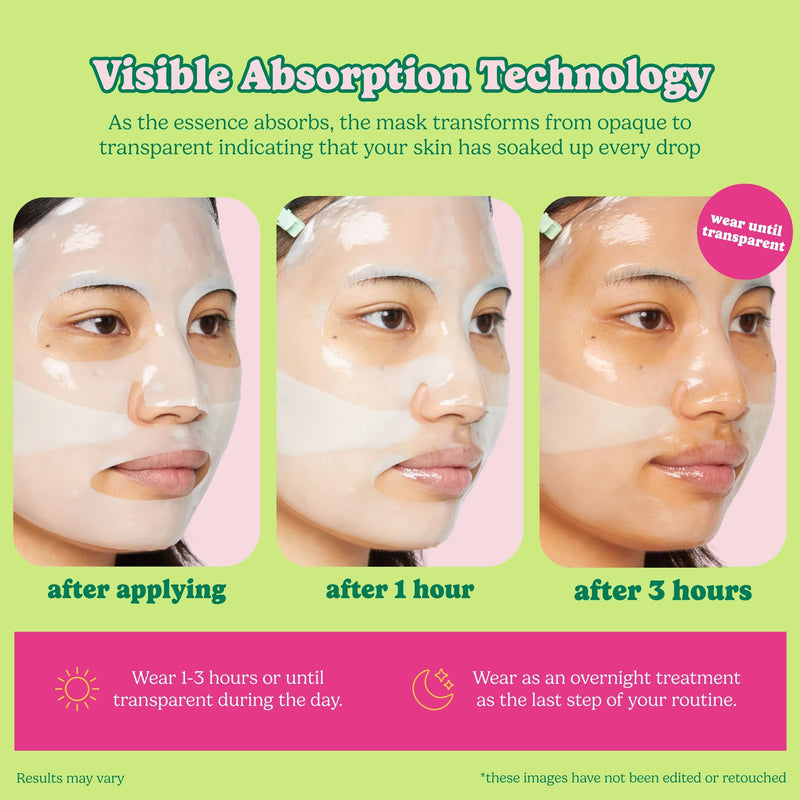 ESW Beauty PDRN Face Mask, Dose of Moisture, Korean Skin Care, 1 Pack | Hydrogel Sheet Face Mask, Vitamin PDRN Mask with B Vitamins, Cactus Water & Vitamin E for Hydrating & Moisturizing Dry Skin