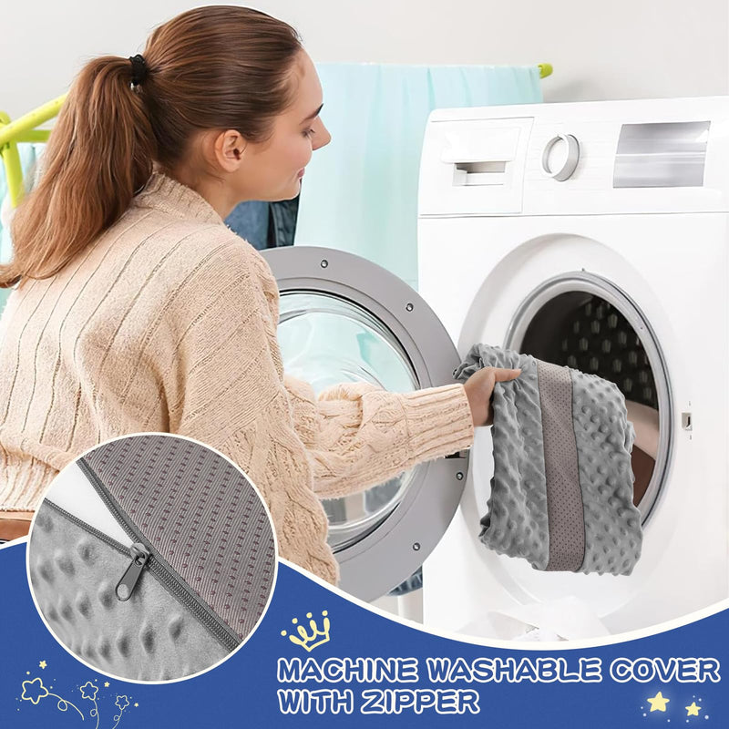 [Australia] - Bed Bumpers for Toddlers Foam Bed Rail for Toddlers 1 Pack Bed Rails Bumper for Queen, King, Twin, Full-Size Bed with Non-Slip Machine Washable Cover Grey 