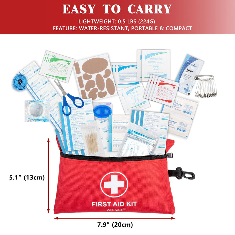 [Australia] - Mini First Aid Kit - 140 Piece Small First Aid Medical Kit for Car, Home, Office, Travel, Camping, Sports, Outdoor, School - Emergency First Aid Supplies and Survival Kit 140 Pieces 