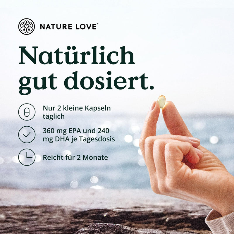 [Australia] - Omega 3 - high dose with 650mg Omega 3 fatty acids per daily dose - 120 small capsules with top raw material AlaskOmega® (MSC-certified) - produced in Germany without additives 120 pieces (pack of 1) 