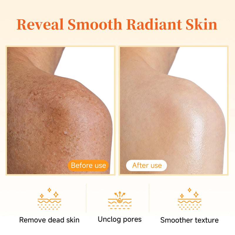 Vitamin C Exfoliating Body Wash for Women – Gentle Shower Gel with Pecan Shell Powder & Botanical Extracts for Daily Hydrating & Smoothing Body Care Routine 1 Bottles Shower Gel